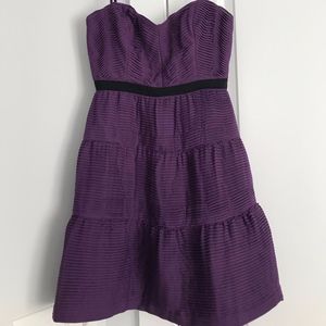 Strapless Purple Formal Dress